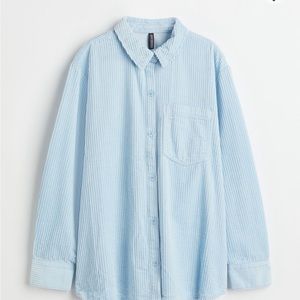 Light blue corduroy over shirt